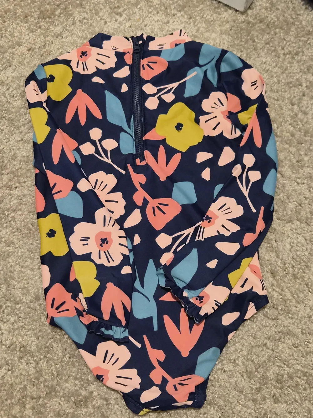 Simple Joys by Carter's Baby Girls' Long Sleeve Zipper One Piece Swimsuit